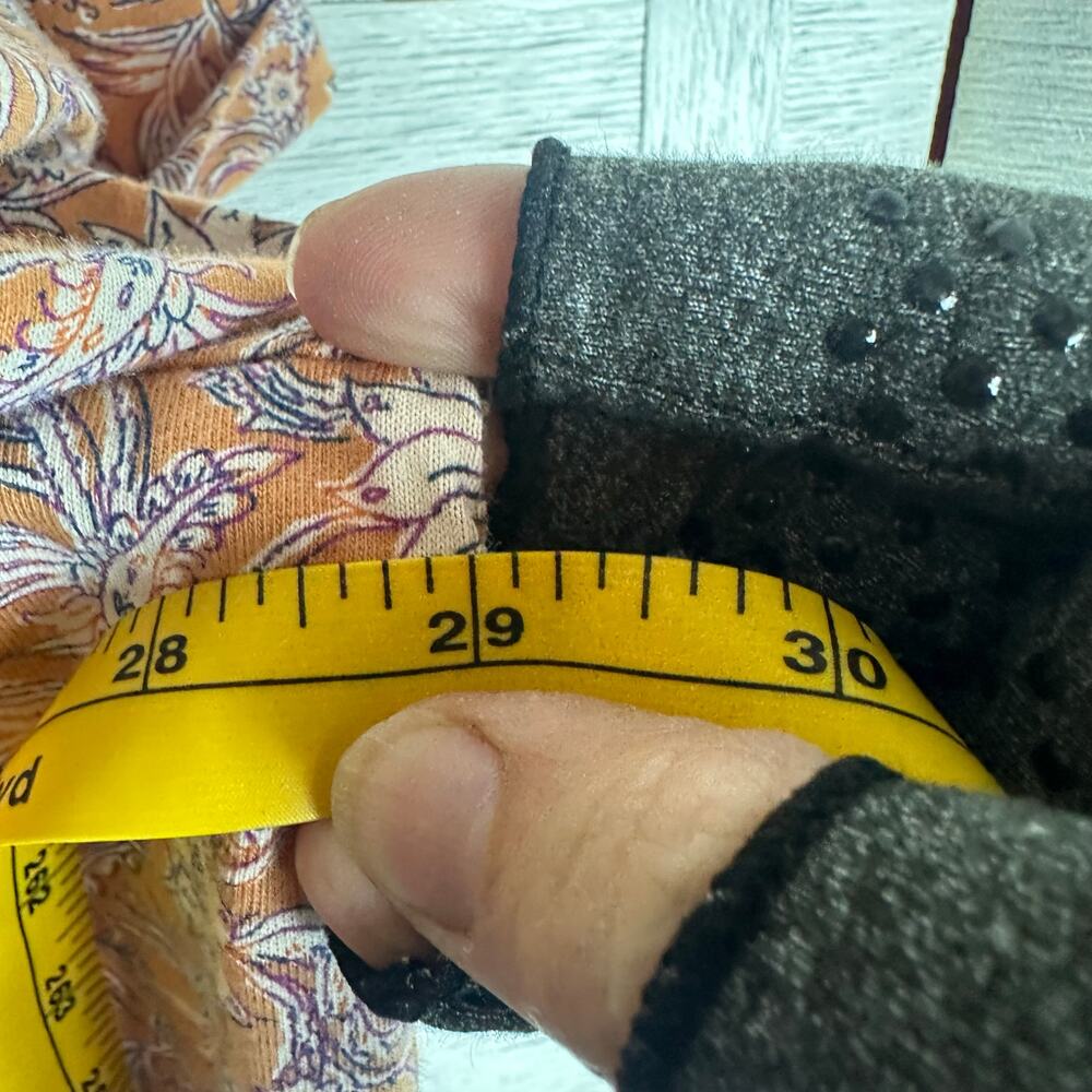 J Jill Womens everyday TShirt floral cuff sleeve round collar plus size ￼ - Picture 5 of 7